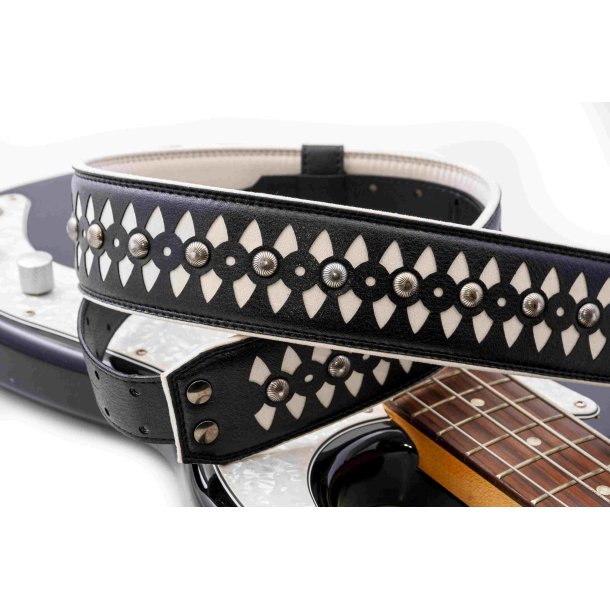 RightOn! Armour White Guitar Strap